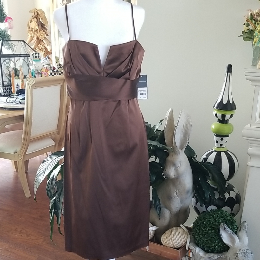 Donna Ricco Strapless Brown Dress